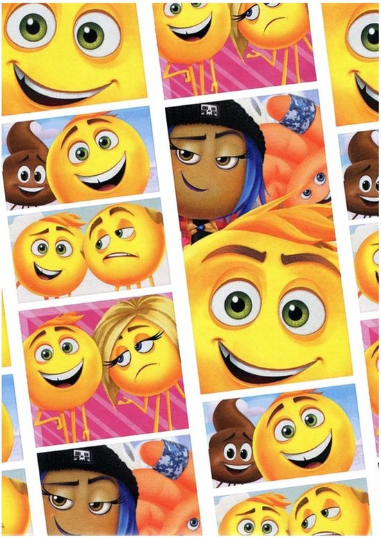 Emoji - Papier cadeau Smiley 200 x 70 cm - 5 rouleaux