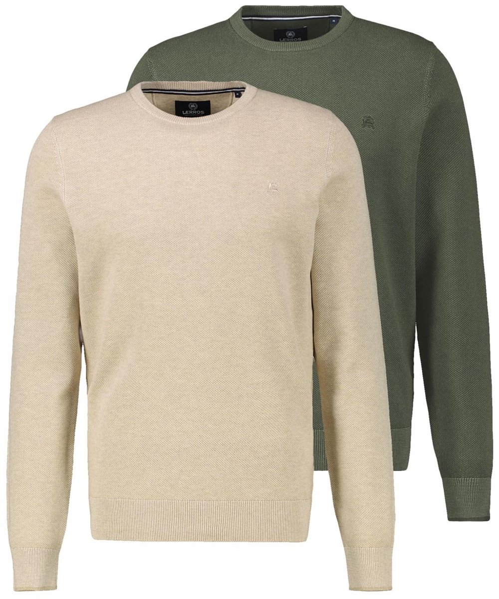 LERROS Heren trui 2 pack Basic
