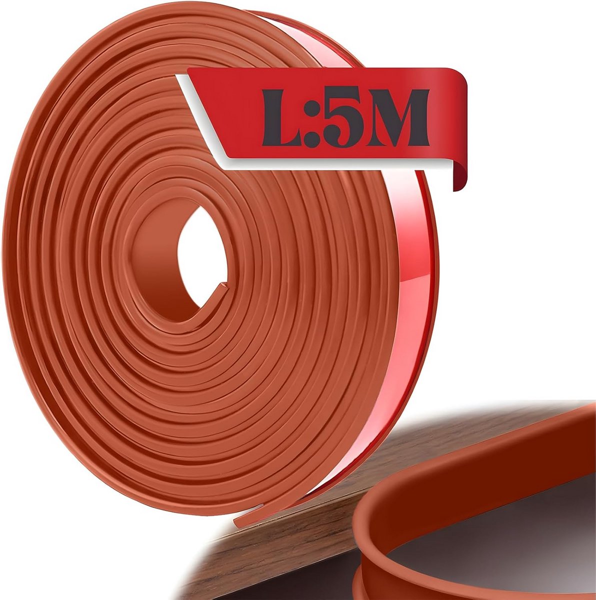 Zelfklevende Meubelrandband – Flexibele Bescherming voor Tafels en Meubels – 5 Meter – Wit