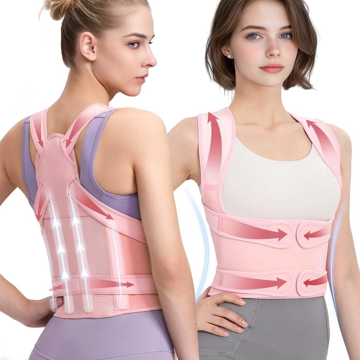 Houdingscorrectie Rughouder voor Heren en Dames - Comfortabele, Ademend en Verstelbare Steun