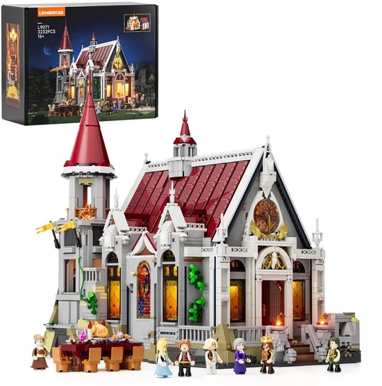 Lumibricks Castle Banquet Hall Bouwpakket - Met LED verlichting - Miniatuur huisjes - DIY modelbouw met 3232 bouwstenen - Bouwpakketten volwassenen - Bouwdoos L9071