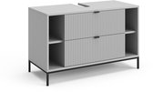 Vicco Eliza Wastafelonderkast – 100 x 63 cm Met 2 uittrekbare laden Grijs