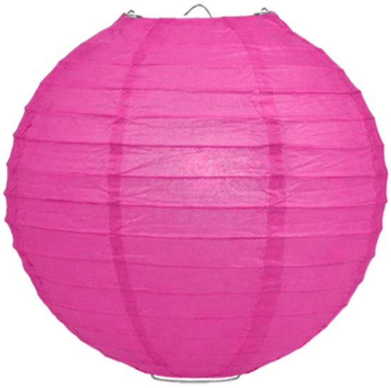Lampionstokje 50 cm - met lampion - fuchsia roze - D25 cm - Sint Maarten — afbeelding 5