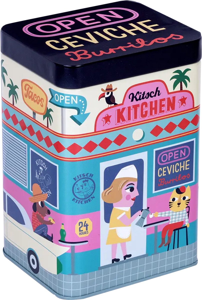 Kitsch Kitchen voorraad blik El Restaurante la signora 10x15cm