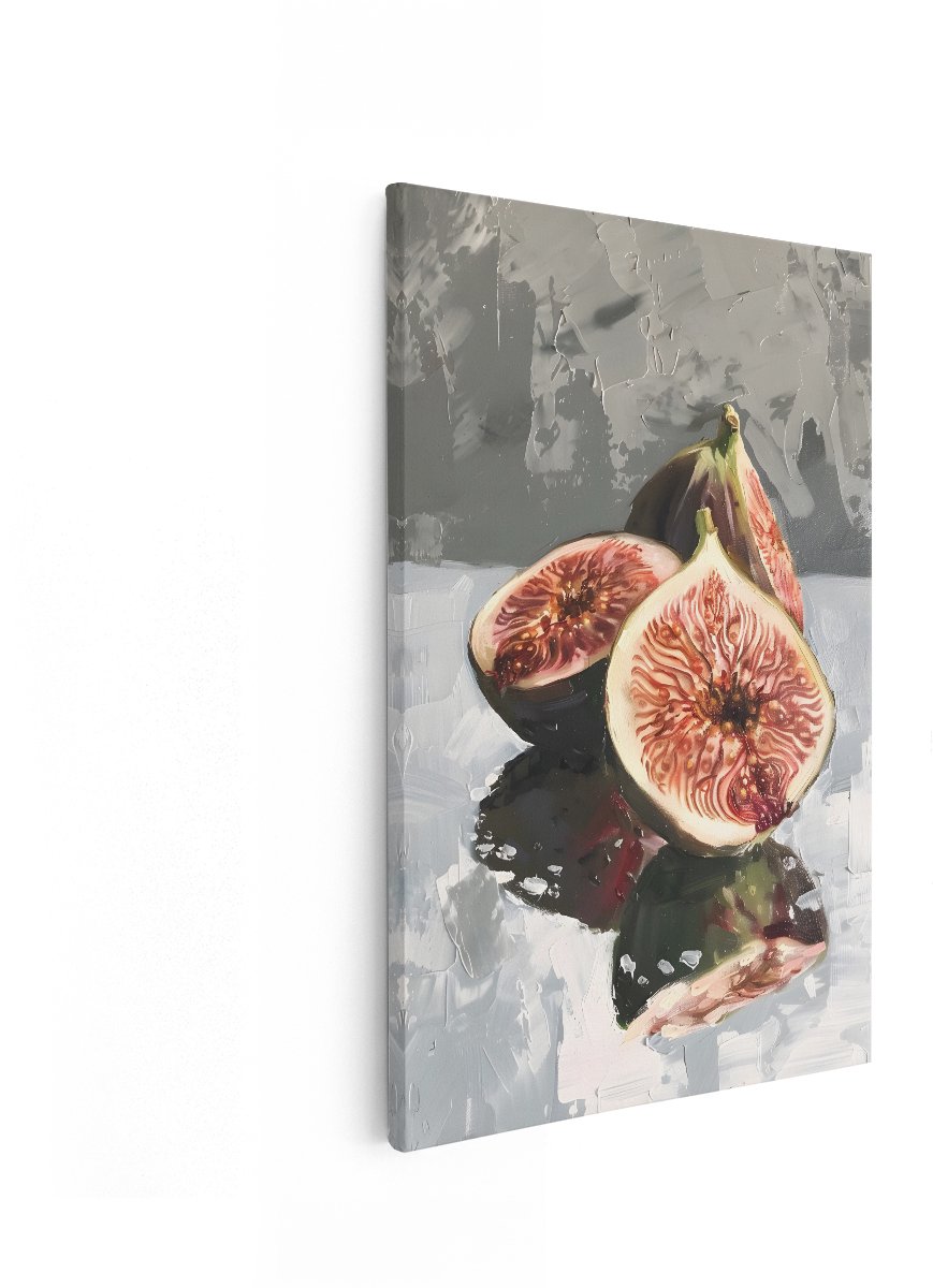 Artaza Canvas Schilderij Stilleven Fruit - 20x30 cm - Wanddecoratie Vijgen - Muurdecoratie Olieverf - Schilderijen Op Canvas Keuken