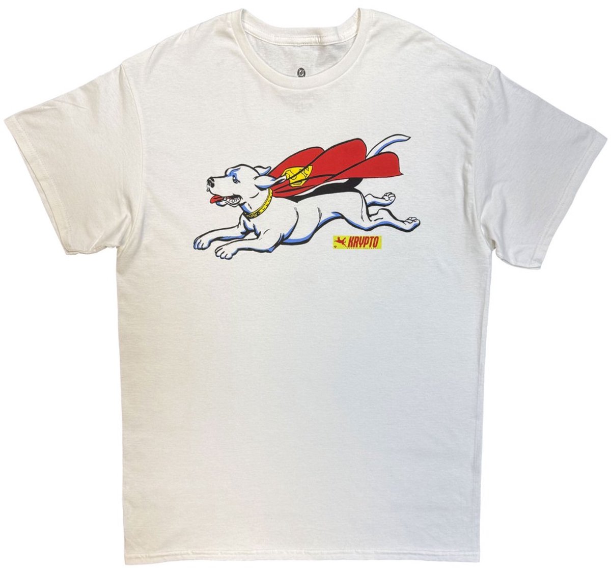 DC Comics - Superman Krypto Flying Heren Tshirt - S - Wit