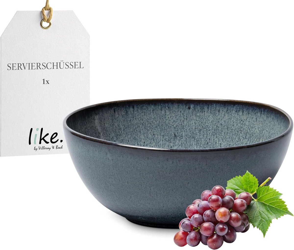 Grote Grijze Serveerschaal Keramiek 25.5 cm Vierkant - Vaatwasmachinebestendig