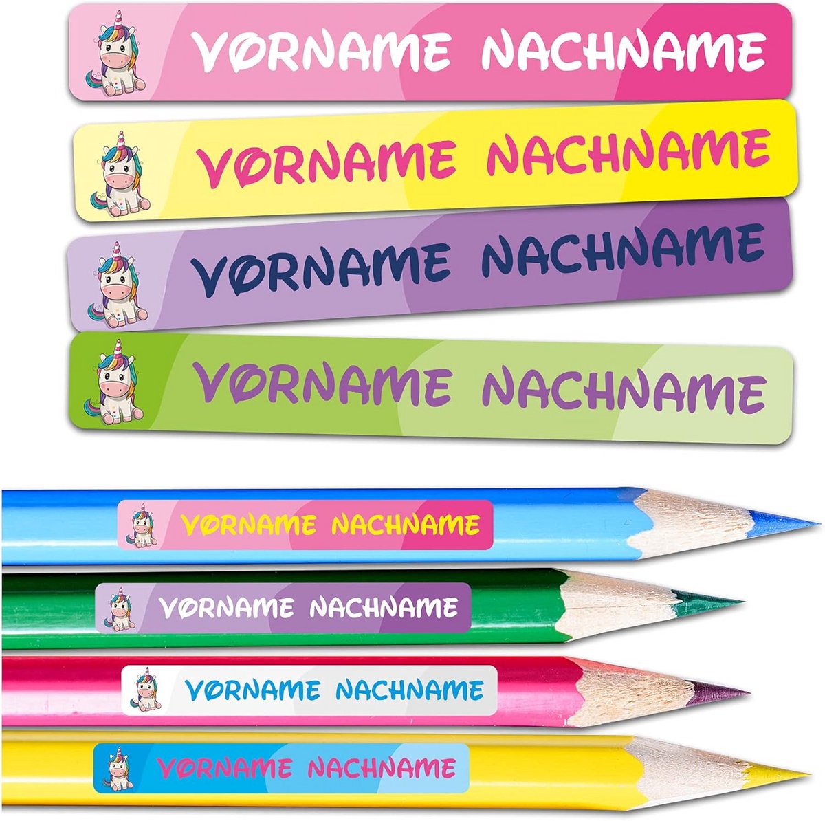 60 Naamstickers Personaliseerbaar voor School en Kinderopvang, 4.5x0.5 cm