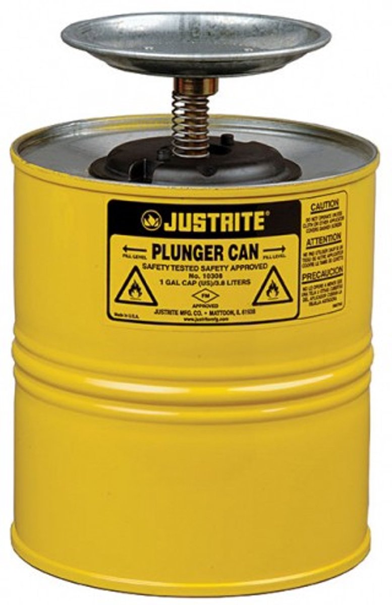 JUSTRITE Plunjerkan Metaal - GEEL 4 liter
