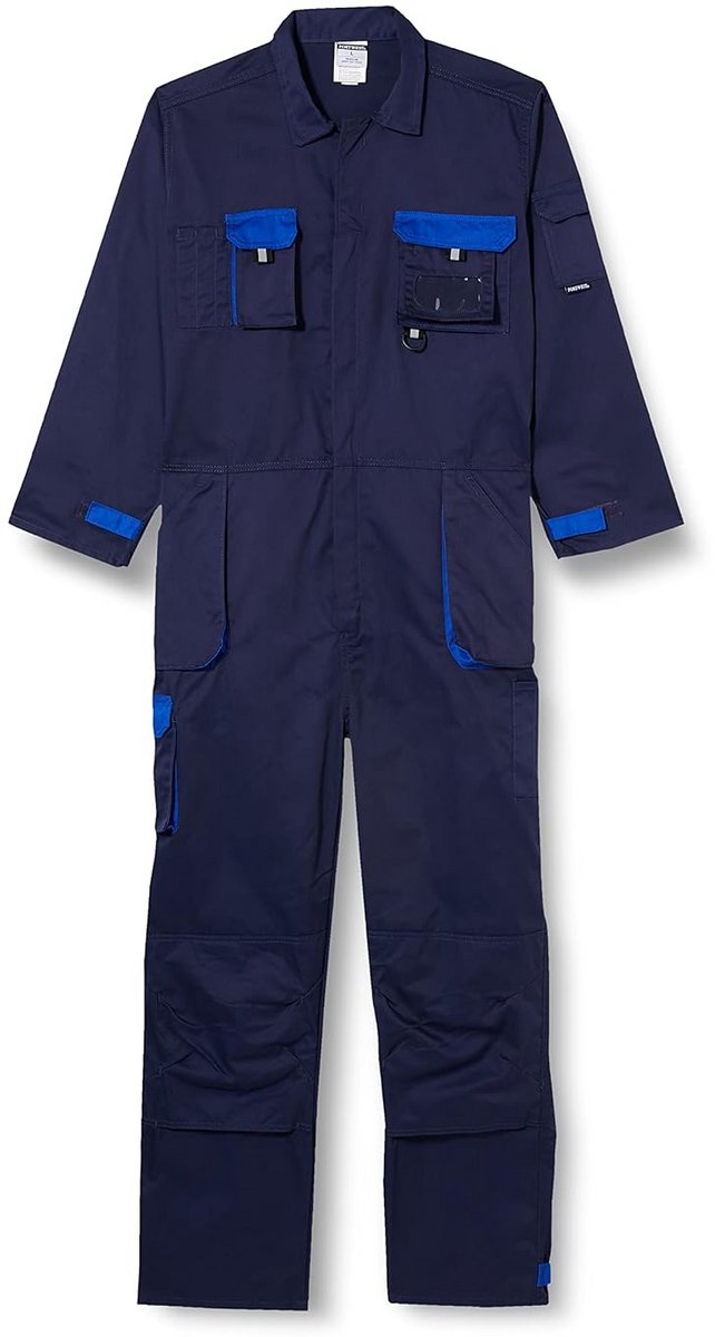 Werkoverall Contrast Kleding Maat L Marineblauw - Ademend & Robuust