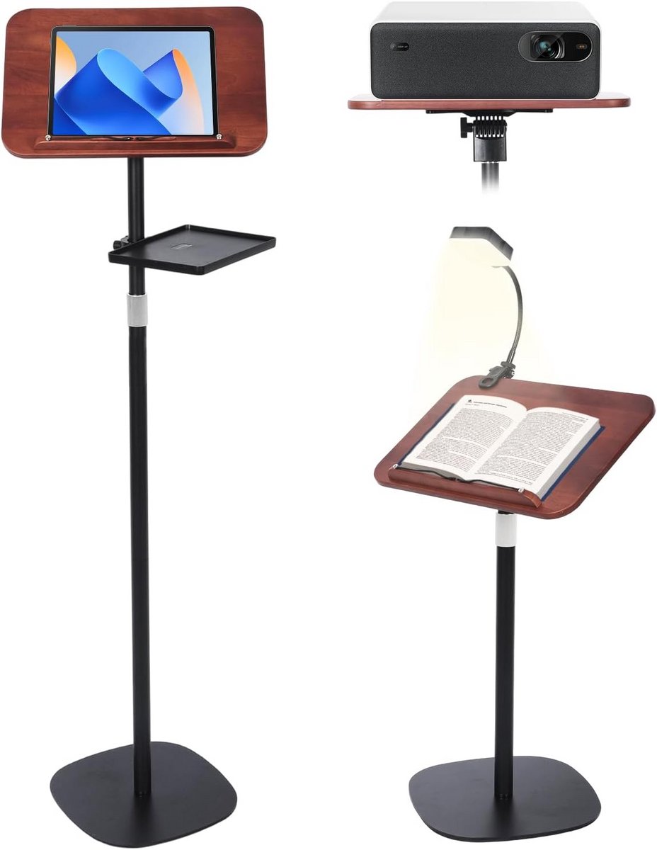 Verstelbare Boekenstandaard met LED-Verlichting - Hoogte & Hoek Instelbaar