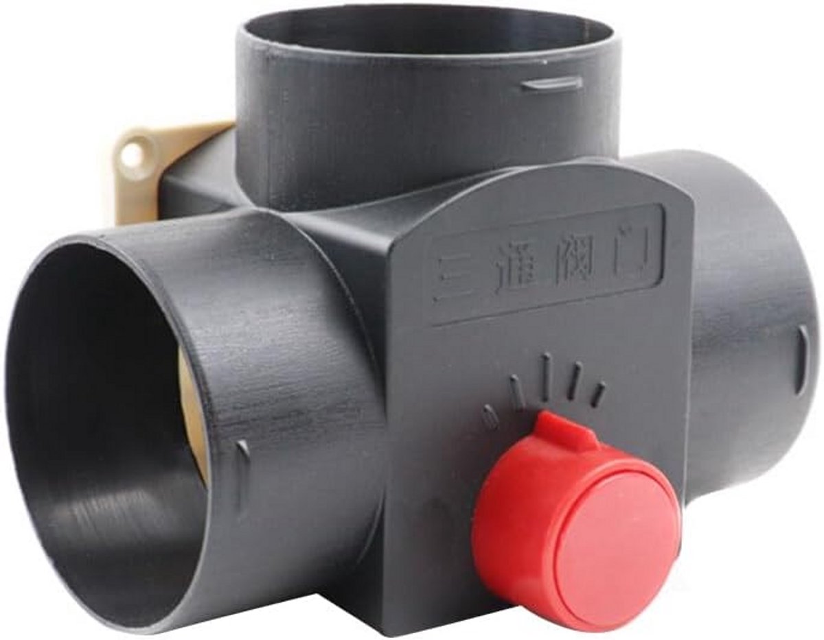 3-Weg T-Stuk voor Ventilatiesysteem en Staande Verwarming 75 mm