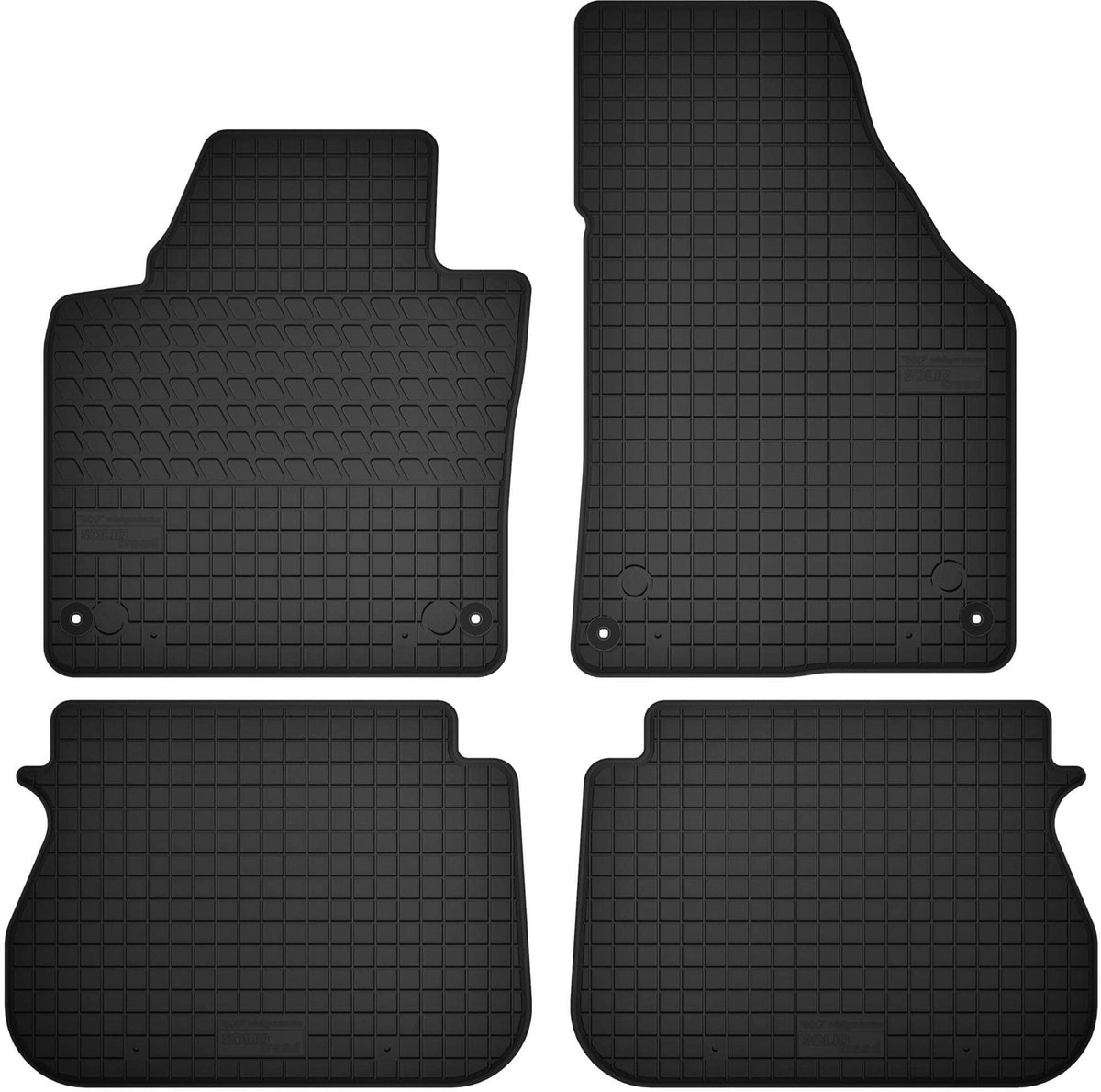 Wielganizator SolidTread – Volkswagen Caddy 2K Serie - Zwarte Rubbermatten - Perfecte Pasvorm - Set van 4 Stuks