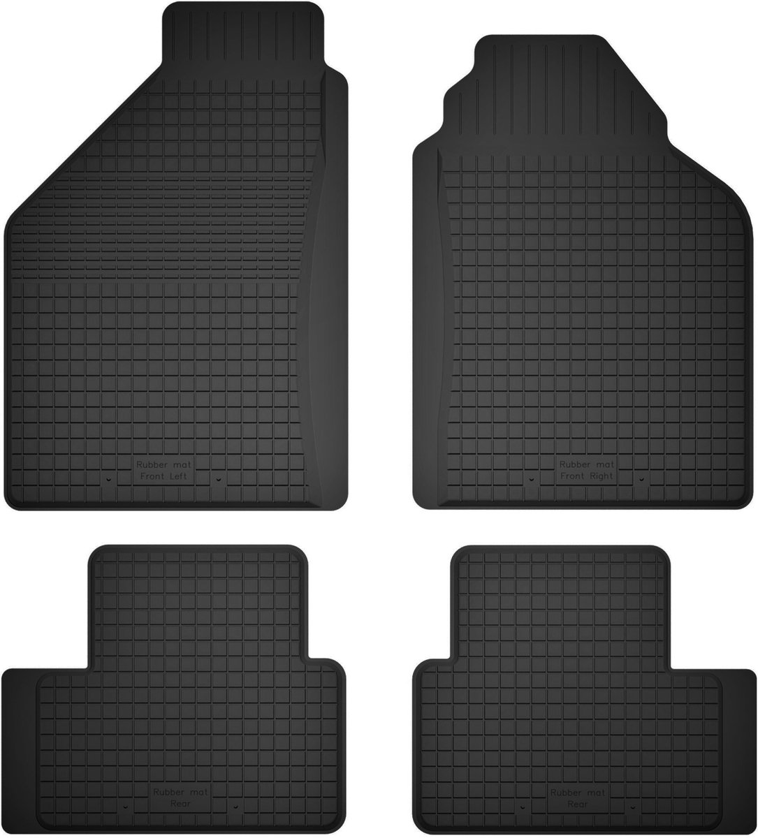 Wielganizator BasicProtect Serie - Rubber Auto Vloermatten - 1,5 cm Rand - Antislip