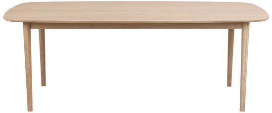 Table de salle à manger ovale Aslan 210x100 - chêne - Actona - Tables à manger en oval danois - Brun - Bois|Placage - Tables à manger en oval danois