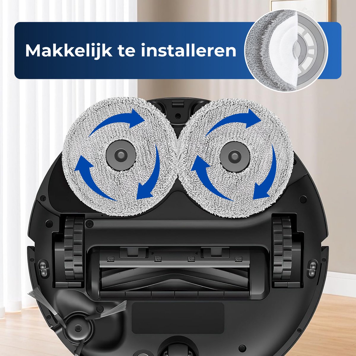 10 stuks Dweilpads - Geschikt voor Dreame L10s Ultra, L10 Ultra, L10 Prime, L10s Pro, L20 Ultra, L40 Ultra, L40 Pro, X40 Ultra, X50 Ultra, Xiaomi X10 / X20, Roborock Qrevo S5V, Qrevo Curv - Robotstofzuiger Onderdelen en Accessoires — afbeelding 3