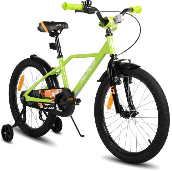Groene Kinderen Fiets Gevallen Op De Grond Stock Foto - Image of