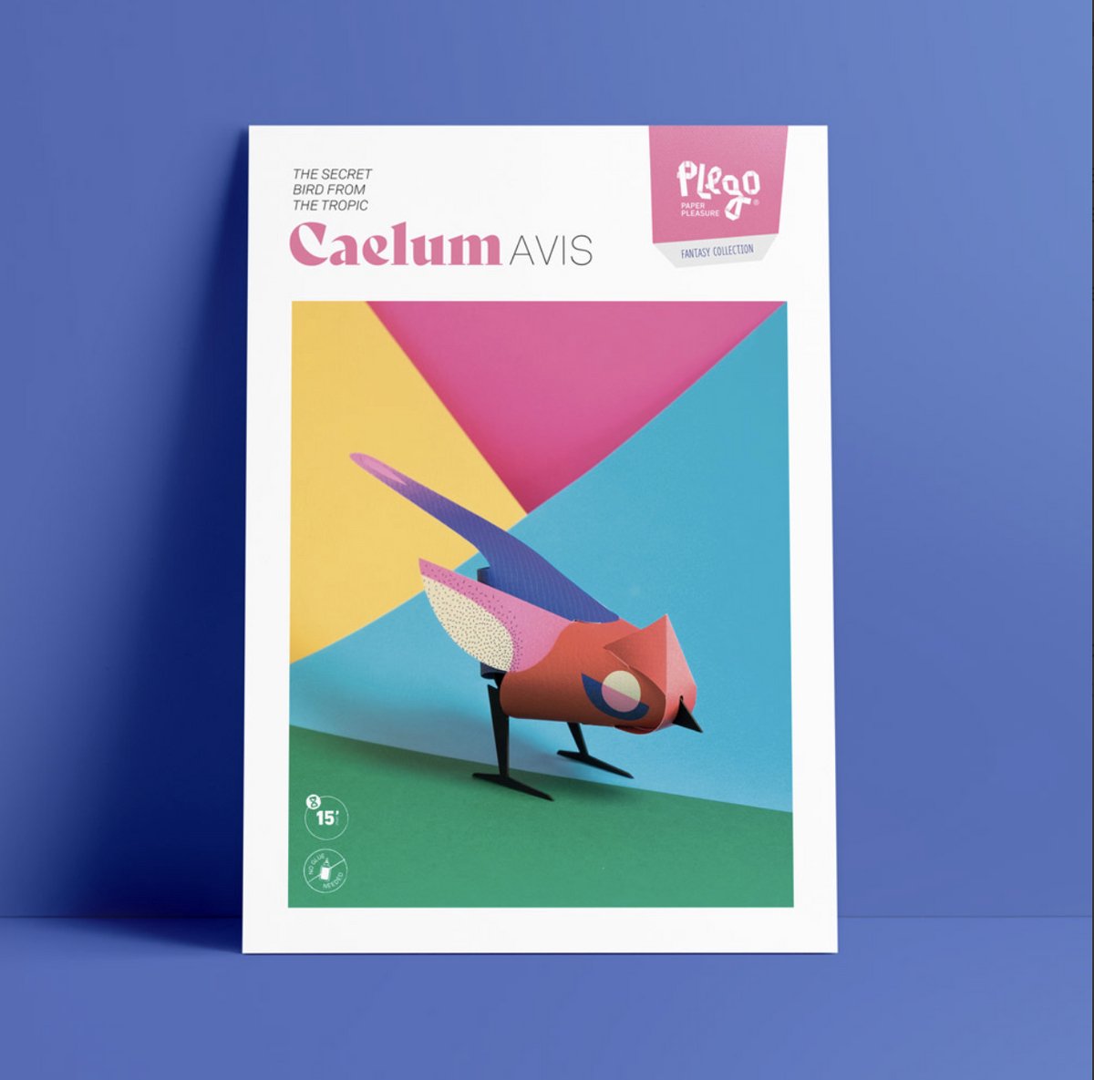 Plego 3D Design Papieren Figuur Fantasy Collection “CAELUM AVIS” De Geheime Vogel uit de Tropen | Papierdecoratie voor kinderen en volwassenen - DIY-knutselpakket | Gerecycled papier | Skill: