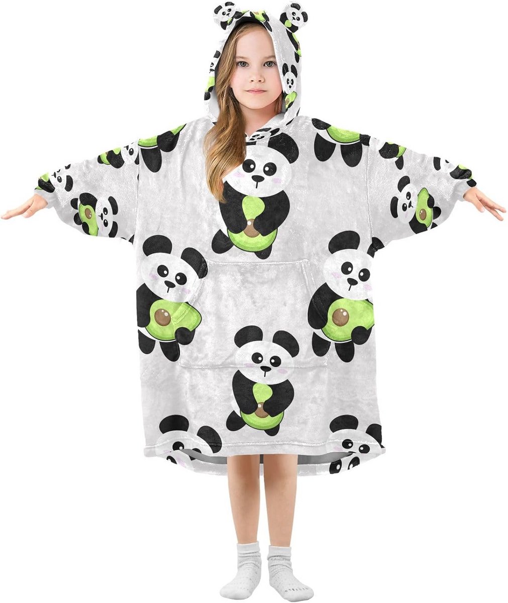 Oversized Deken Hoodie voor Kinderen - Warm Fleece Draagbare Sweater