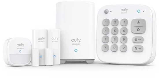 Foto: Eufy 5 piece alarm kit compleet beveiligingssysteem keypad bewegingssensor 2 raam deursensoren
