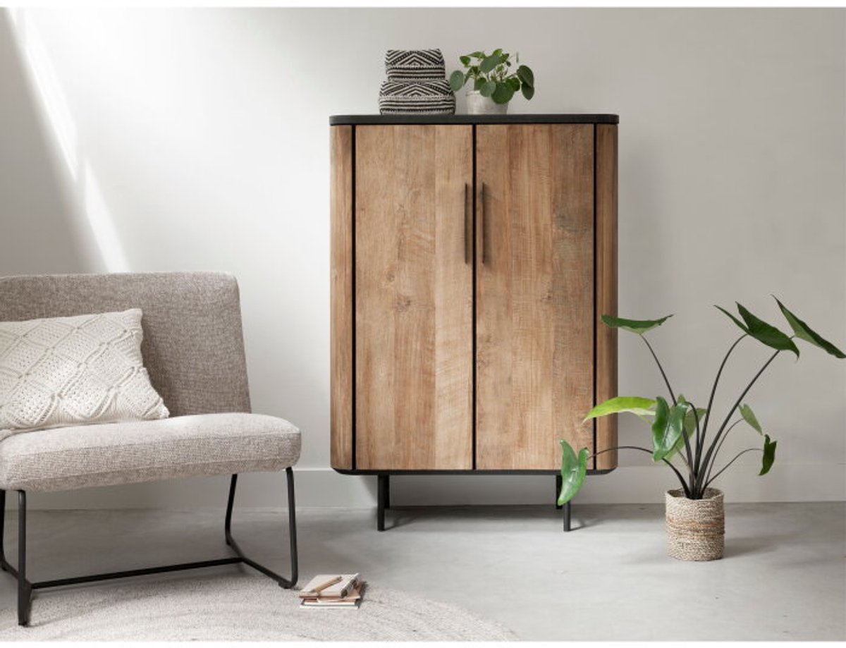 DTP home Soho bergkast laag teakhout 90x40x130 cm