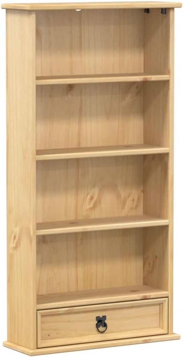 Houten CD Kast met Veel Opbergruimte - Media Opbergrek voor CD's en DVD's