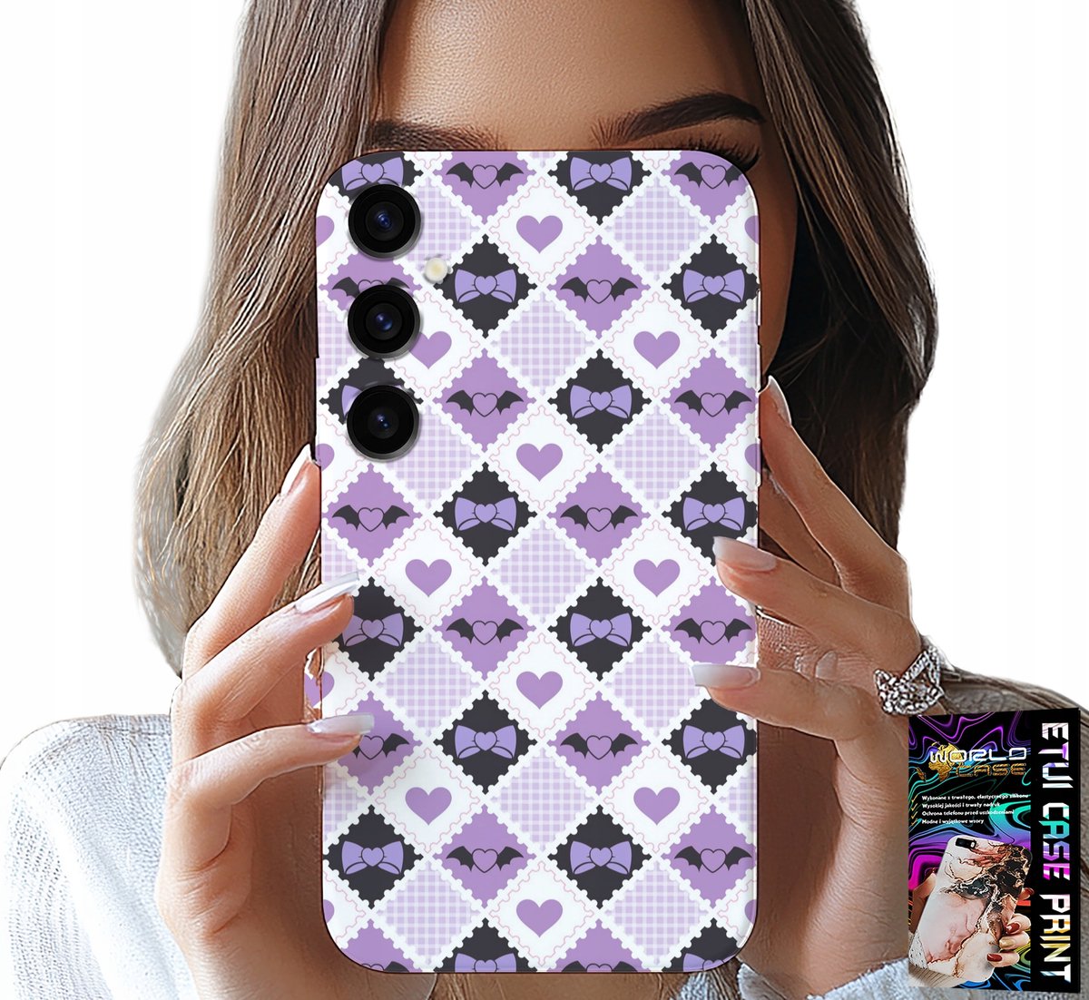 HOESJE VOOR SAMSUNG GALAXY S23 FE - MODIEUZE HARTJESSTRIK + GLAS