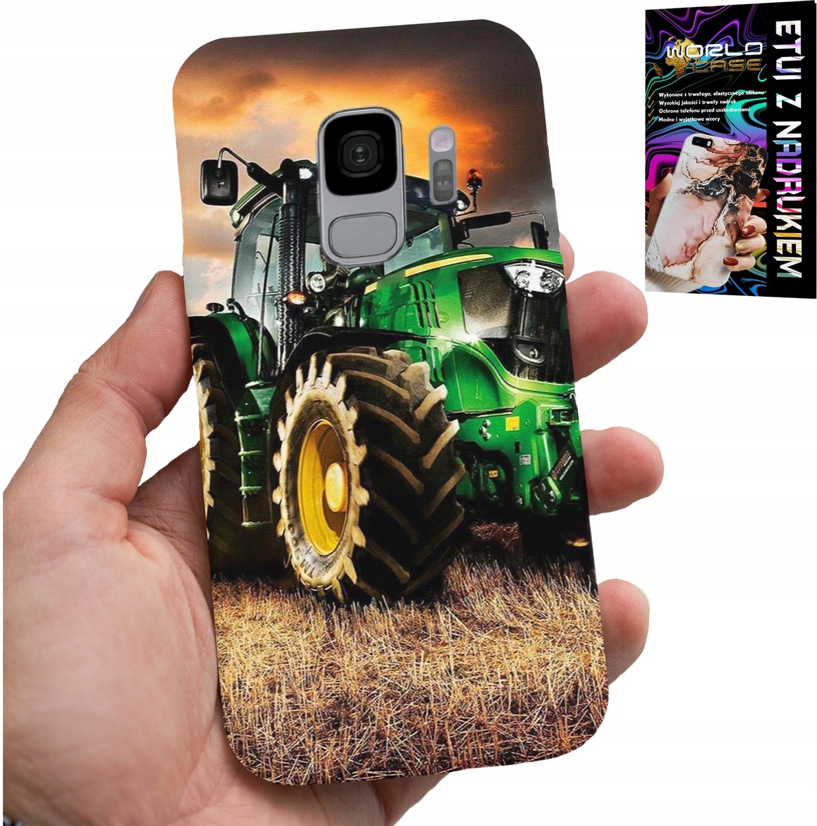 HOESJE VOOR SAMSUNG GALAXY S9 - TRACTOR FARM TRACTOR + FILM
