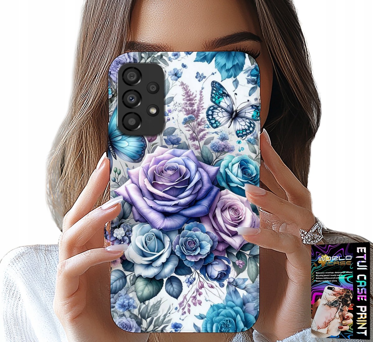 HOESJE VOOR SAMSUNG A52 / A52S - HOESJE MET BLOEMENPATROON + GLAS