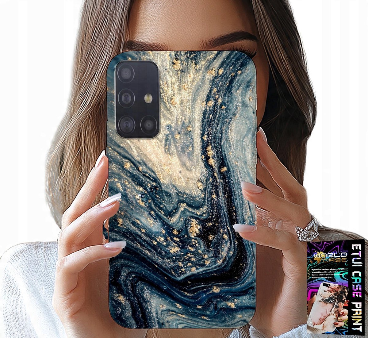 HOESJE VOOR SAMSUNG GALAXY A71 - HOESJE MET ELEGANT STEENPATROON
