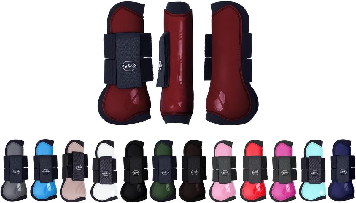 Paarden Beenbeschermers - Hoefbeschermers - Paarden Beschermen - Anatomisch Gevormd - Shetty Maat - Wijnrood