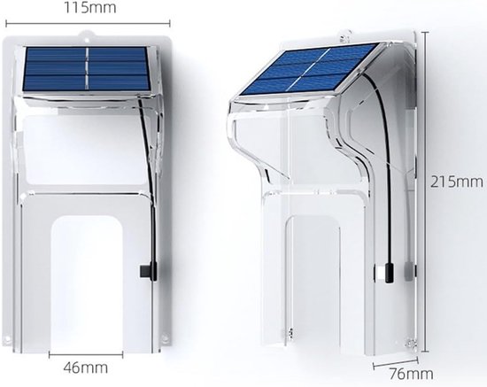 Videodeurbel met Zonnepaneel - Draadloze Camera - Veilige Toegang - Oplaadbaar Zonne-energie - 22x20x10cm - Wit — afbeelding 4