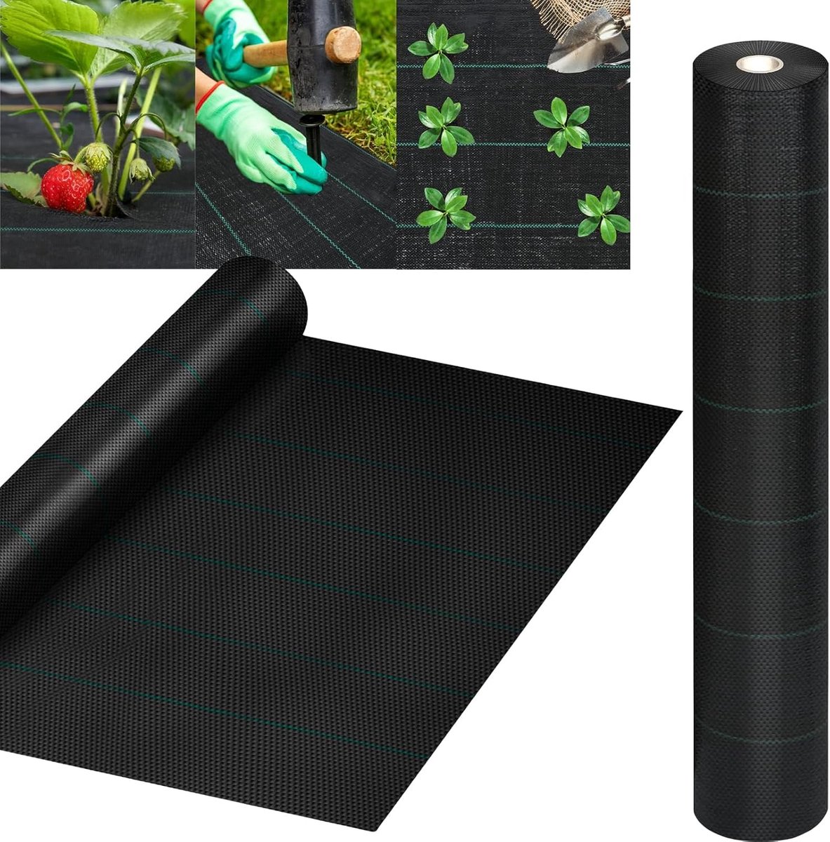 Onkruidvlies Tuin - Mulchfolie Planten - Onkruid Wieden - Extra Sterk 100 g/m² - 5 x 2 Meter - Zwart