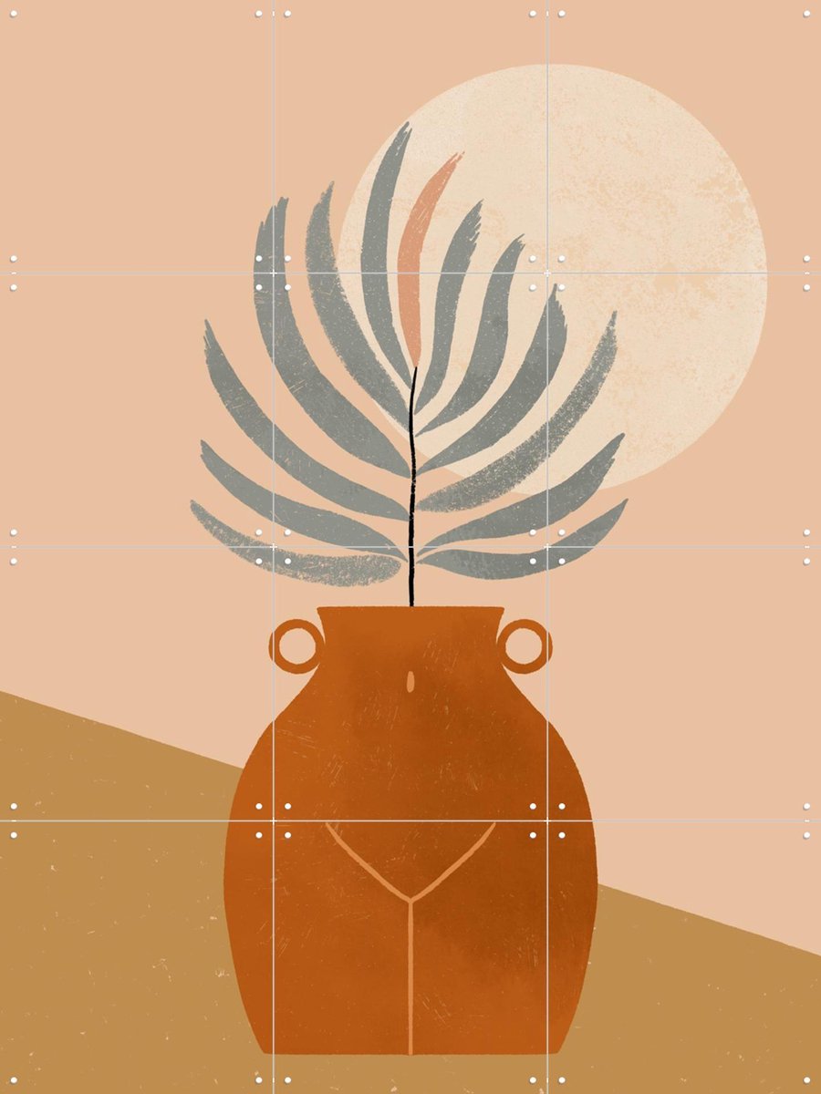 IXXI Whimsical Vases 03, Katarzyna Gąsiorowska & Various - 60 x 80 cm - Gratis ophangtool - Grote wanddecoratie en posters - Illustraties