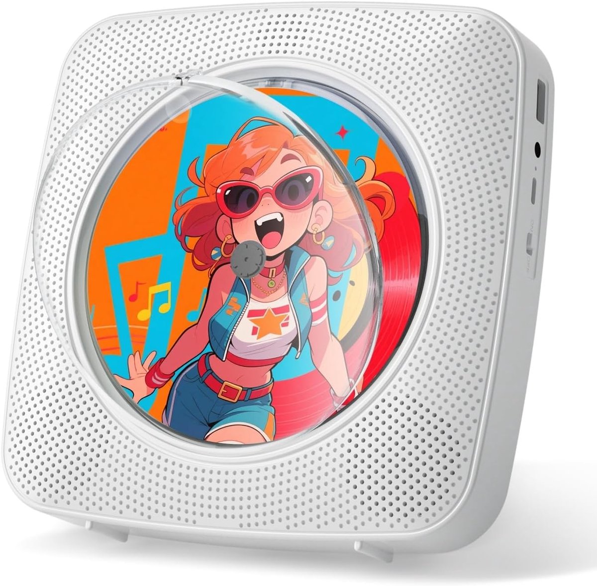 Draagbare CD Speler - Muziek Speler - Kinderen Luisteren - Bluetooth FM Radio - Compact Formaat - Wit