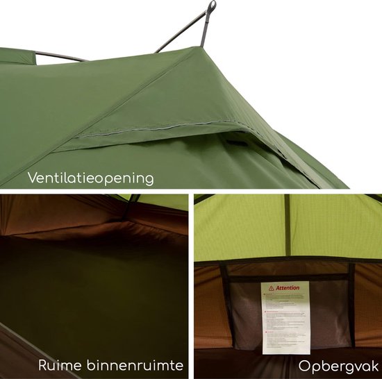 Naturehike Tagar 2 - 2 persoons lichtgewicht tent - Waterdichte kampeertent - 20D 4000MM - Inclusief grondzeil - Outdoor koepeltent - Groen van Naturehike — afbeelding 5