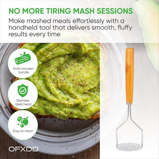 Aardappelstamper Keuken - Groente Smash Tool - Puree Maken - Roestvrij ...