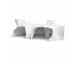 Aquarium Grot met Dubbele Ingang 17.3 x 11.7 x 4.8 cm – Aquarium Decoratie Grot voor Vissen & Garnalen – Schuilplaats Aquarium – Aquascaping Accessoire – Natuurlijke Aquarium Inrichting – Hoek Grot Aquarium Ornament