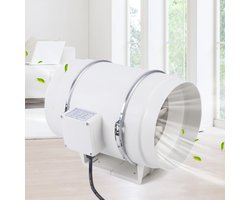 Seth Select Afzuigventilator, Stille kanaalventilatieventilator 2600 RPM, Afzuig systeem badkamer, Pijptrekker voor Keuken Badkamer Toilet, HF-200