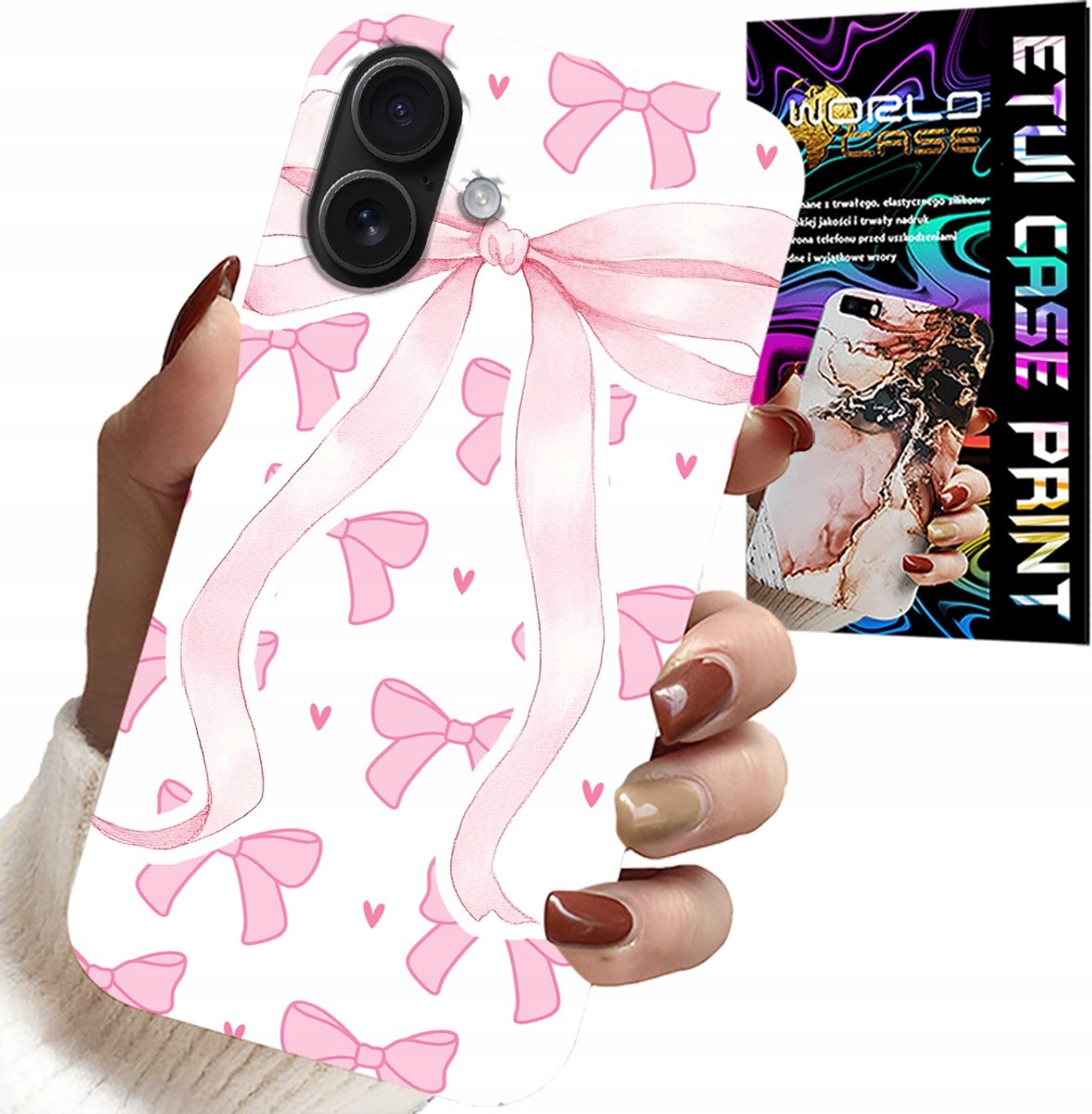 HOESJE VOOR IPHONE 16 PLUS - ROZE LINTEN, MODIEUZE LINTENPATRONEN