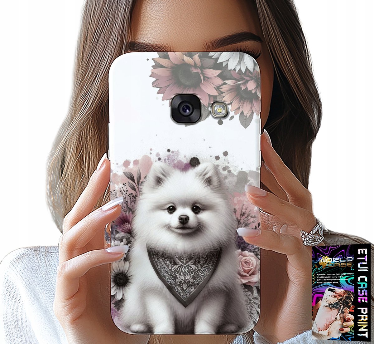 HOESJE VOOR SAMSUNG A5 2017 - POMERANIAN, MINIATURE SPIZZA, HONDENRASSEN