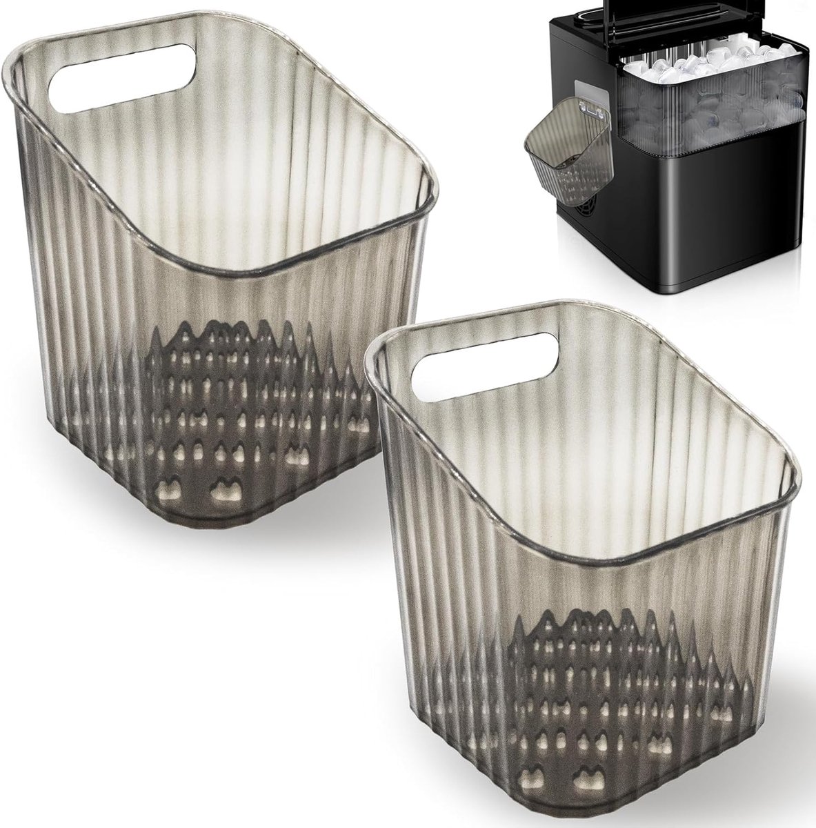 Ijsschep Houder - Scooper Houder - Hygiënisch IJs - Voorkomt IJs Contact - 10.9 x 8.9 cm - Grijs