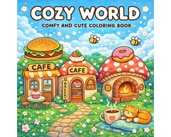 Cozy World: Coloring Book for Adults and Teens Featuring Super Cute Characters with Easy and Simple Designs for Relaxation