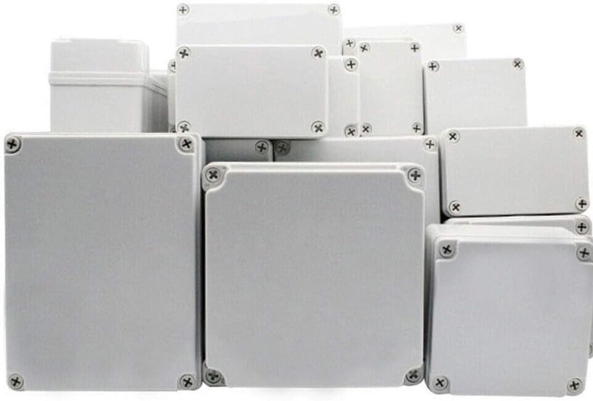 Waterdichte Aansluitdoos - Elektronica Behuizing - Projecten Beveiligen - IP67 Stofdicht - 125x125x100mm - Wit