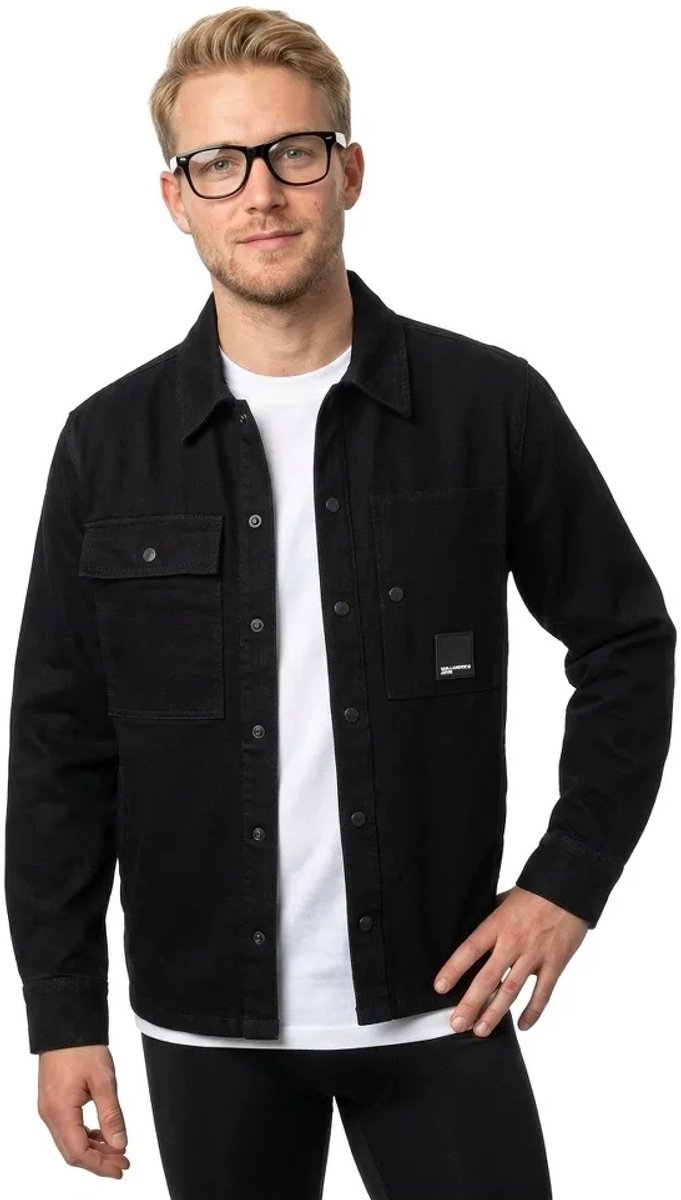 Karl Lagerfeld Jeans A3m14059 Canvas Overshirt Zwart L Man