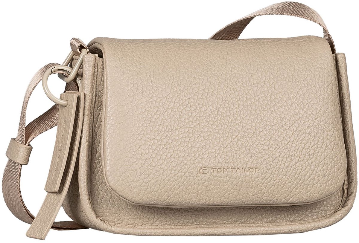 TOM TAILOR schoudertas Solene Flap Bag No Zip Beige