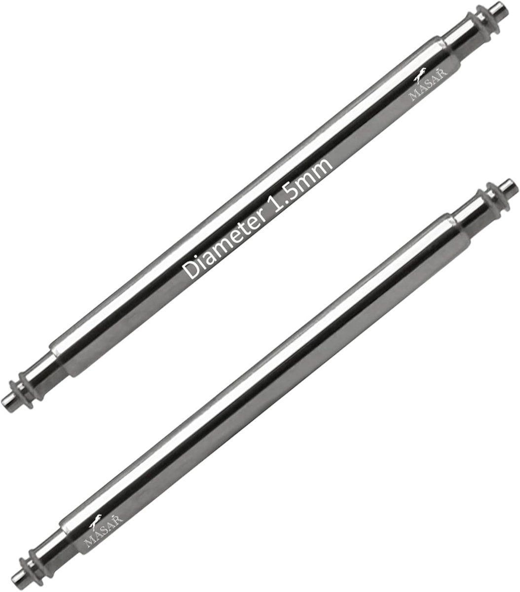 Horlogeband Pinnen - Veertjes Horloge - Horloge Reparatie - Dubbele Flens - 1.5mm Dikte - Zilverkleurig