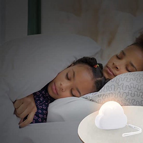 Baby-nachtlampje & Voedingslamp - Wolkvormige LED-nachtlamp voor kinderen - Dimbaar, op batterijen werkend bedlampje - Kraamtijd, babybenodigdheden, kraamcadeau voor meisjes van Merkloos — afbeelding 4