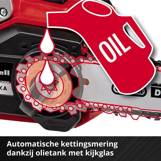 Einhell Accu Kettingzaag FORTEXXA 18/30 Li Solo - Power X-Change - 18 V/Li-Ion - Koolborstelloze motor - Zwaardlengte: 30 cm - Max. Zaaglengte: 27 cm - Excl. accu en lader van Einhell — afbeelding 4