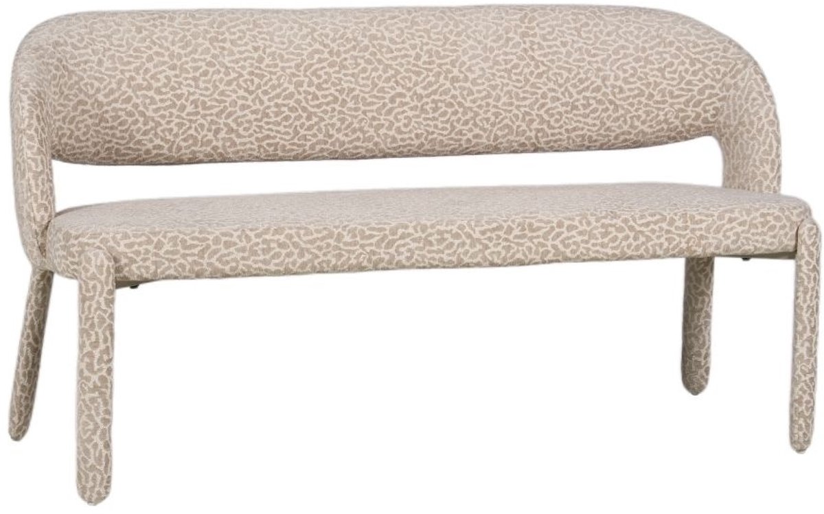 Bronx71 Eetkamerbank Leo taupe leopard 160 cm - eettafelbank - eetbank